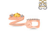 Citrine & White Topaz Alphabet N Pendant CIT-RDA-92.