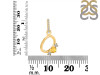 Citrine & White Topaz Alphabet O Pendant CIT-RDA-93.