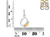 Citrine & White Topaz Alphabet O Pendant CIT-RDA-93.