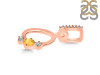 Citrine & White Topaz Alphabet O Pendant CIT-RDA-93.
