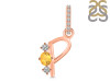 Citrine & White Topaz Alphabet P Pendant CIT-RDA-94.