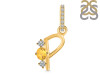 Citrine & White Topaz Alphabet P Pendant CIT-RDA-94.
