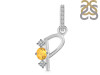 Citrine & White Topaz Alphabet P Pendant CIT-RDA-94.