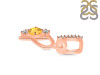 Citrine & White Topaz Alphabet P Pendant CIT-RDA-94.