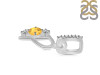 Citrine & White Topaz Alphabet P Pendant CIT-RDA-94.