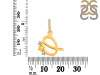 Citrine & White Topaz Alphabet Q Pendant CIT-RDA-95.