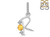 Citrine & White Topaz Alphabet R Pendant CIT-RDA-96.