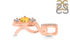 Citrine & White Topaz Alphabet R Pendant CIT-RDA-96.
