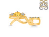 Citrine & White Topaz Alphabet R Pendant CIT-RDA-96.