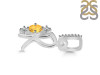 Citrine & White Topaz Alphabet R Pendant CIT-RDA-96.