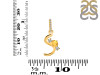 Citrine & White Topaz Alphabet S Pendant CIT-RDA-97.