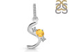Citrine & White Topaz Alphabet S Pendant CIT-RDA-97.