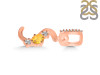 Citrine & White Topaz Alphabet S Pendant CIT-RDA-97.