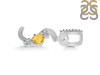 Citrine & White Topaz Alphabet S Pendant CIT-RDA-97.