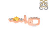 Citrine & White Topaz Alphabet T Pendant CIT-RDA-98.