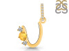 Citrine & White Topaz Alphabet U Pendant CIT-RDA-99.