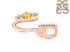 Citrine & White Topaz Alphabet U Pendant CIT-RDA-99.