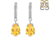 Citrine & White Topaz Hoop Earring CIT-RDE-1223.