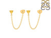 Citrine Chain Stud Earring CIT-RDE-1235.