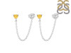 Citrine Chain Stud Earring CIT-RDE-1235.