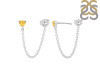 Citrine Chain Stud Earring CIT-RDE-1235.