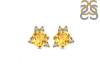 Citrine & White Topaz Stud Earring CIT-RDE-1260.