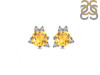 Citrine & White Topaz Stud Earring CIT-RDE-1260.