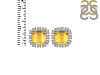 Citrine & White Topaz Stud Earring CIT-RDE-1263.