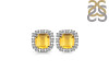Citrine & White Topaz Stud Earring CIT-RDE-1263.