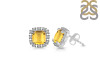 Citrine & White Topaz Stud Earring CIT-RDE-1263.