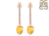 Citrine & White Topaz Hoop Earring CIT-RDE-1469.