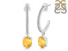 Citrine & White Topaz Hoop Earring CIT-RDE-1469.