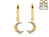 Citrine & White Topaz Hoop Earring CIT-RDE-1471.