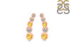 Citrine & White Topaz Stud Earring CIT-RDE-1472.