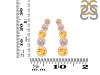Citrine & White Topaz Stud Earring CIT-RDE-1472.