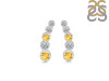 Citrine & White Topaz Stud Earring CIT-RDE-1472.