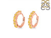 Citrine Hoop Hoop Earring CIT-RDE-1473.