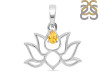 Citrine Lotus Pendant CIT-RDN-156-A.
