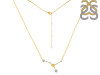 cancer Zodiac Star Constellation Citrine & White Topaz Necklace CIT-RDN-486.
