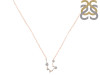 Aquarius Zodiac Star Constellation Citrine & White Topaz Necklace CIT-RDN-487.