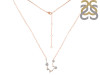 Aquarius Zodiac Star Constellation Citrine & White Topaz Necklace CIT-RDN-487.