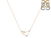 Capricorn Zodiac Star Constellation Citrine & White Topaz Necklace CIT-RDN-489.