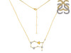 Gemini Zodiac Star Constellation Citrine & White Topaz Necklace CIT-RDN-490.