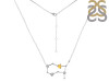 Gemini Zodiac Star Constellation Citrine & White Topaz Necklace CIT-RDN-490.