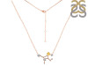 Virgo Zodiac Star Constellation Citrine & White Topaz Necklace CIT-RDN-491.