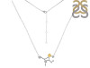 Virgo Zodiac Star Constellation Citrine & White Topaz Necklace CIT-RDN-491.