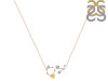 Scorpio Zodiac Star Constellation Citrine & White Topaz Necklace CIT-RDN-495.