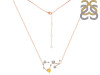 Scorpio Zodiac Star Constellation Citrine & White Topaz Necklace CIT-RDN-495.