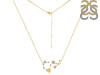 Scorpio Zodiac Star Constellation Citrine & White Topaz Necklace CIT-RDN-495.