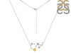 Scorpio Zodiac Star Constellation Citrine & White Topaz Necklace CIT-RDN-495.